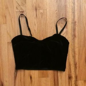 Velvet Bodice Crop Top